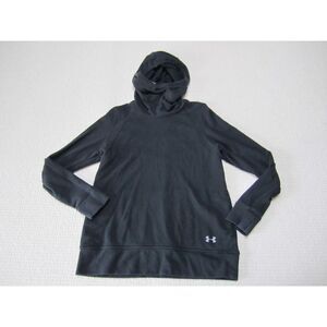 Under Armour Sweatshirt Womens Medium Black Pullover Loose Fit Open Back Cut Out